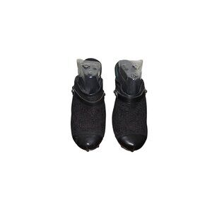 UGG Women's Black Wool & Leather Studded Block Platform Heel Clogs Size 7